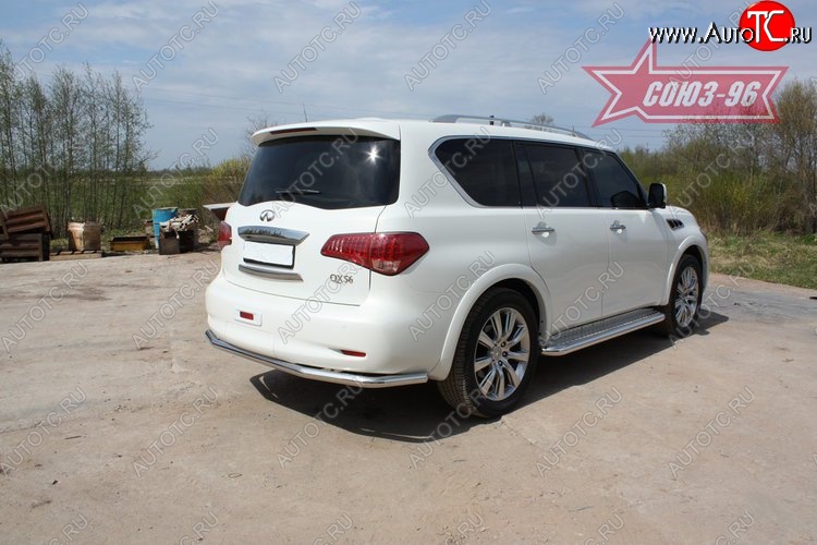 16 739 р. Защита заднего бампера Souz-96 (d60) INFINITI QX56 Z62 (2010-2013)  с доставкой в г. Набережные‑Челны