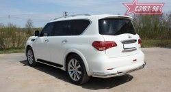 Двойная защита заднего бампера Souz-96 (d60/60) INFINITI QX56 Z62 (2010-2013)