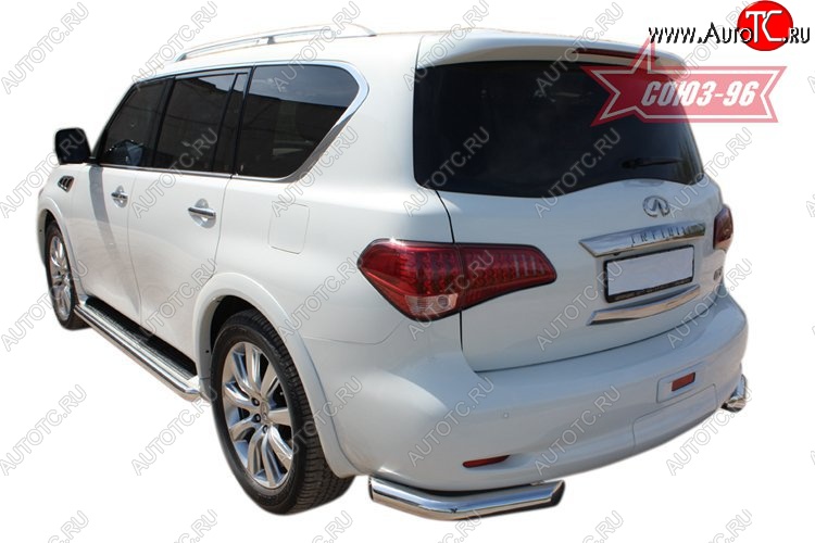 15 929 р. Защита заднего бампера Souz-96 (d76) INFINITI QX56 Z62 (2010-2013)  с доставкой в г. Набережные‑Челны