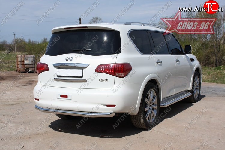 17 279 р. Защита заднего бампера Souz-96 (d76) INFINITI QX56 Z62 (2010-2013)  с доставкой в г. Набережные‑Челны