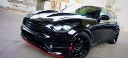 9 299 р. Решетка радиатора Custom Exclusive INFINITI QX70 S51 (2013-2020) (Неокрашенная)  с доставкой в г. Набережные‑Челны. Увеличить фотографию 2