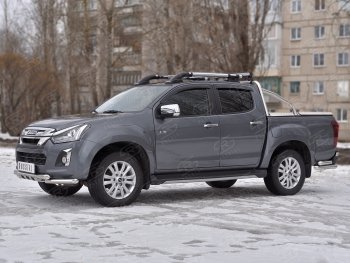 24 849 р. Защита переднего бампера (Ø 63 мм с клыками, нержавейка) SLITKOFF  Isuzu D-Max  RT85,TFR DoubleCab (2015-2021) рестайлинг  с доставкой в г. Набережные‑Челны. Увеличить фотографию 2