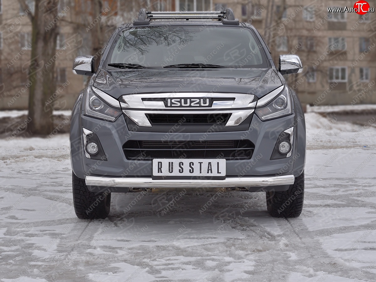 17 399 р. Защита переднего бампера (Ø 76 мм, нержавейка) SLITKOFF  Isuzu D-Max  RT85,TFR DoubleCab (2015-2021) рестайлинг  с доставкой в г. Набережные‑Челны