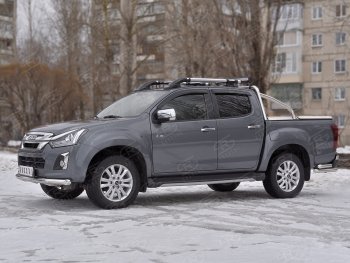 17 399 р. Защита переднего бампера (Ø 76 мм, нержавейка) SLITKOFF  Isuzu D-Max  RT85,TFR DoubleCab (2015-2021) рестайлинг  с доставкой в г. Набережные‑Челны. Увеличить фотографию 3