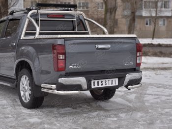 19 999 р. Защита заднего бампера (2 трубы Ø63 мм, нержавейка) Isuzu D-Max RT85,TFR DoubleCab рестайлинг (2015-2021)  с доставкой в г. Набережные‑Челны. Увеличить фотографию 2