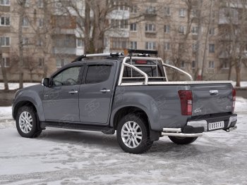 19 999 р. Защита заднего бампера (2 трубы Ø63 мм, нержавейка) Isuzu D-Max RT85,TFR DoubleCab рестайлинг (2015-2021)  с доставкой в г. Набережные‑Челны. Увеличить фотографию 3