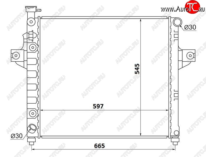 13 349 р. Радиатор двигателя SAT (пластинчатый, 4.0, МКПП/АКПП)  Jeep Grand Cherokee  WJ (1998-2005)  с доставкой в г. Набережные‑Челны