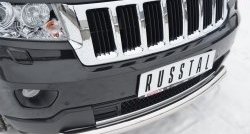 16 899 р. Одинарная защита переднего бампера диаметром 76 мм SLITKOFF Jeep Grand Cherokee WK2 дорестайлинг (2010-2013)  с доставкой в г. Набережные‑Челны. Увеличить фотографию 2