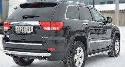 6 699 р. Одинарная защита заднего бампера из трубы диаметром 76 мм SLITKOFF  Jeep Grand Cherokee  WK2 (2010-2013) дорестайлинг  с доставкой в г. Набережные‑Челны. Увеличить фотографию 3