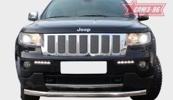 16 739 р. Защита переднего бампера одинарная Souz-96 (d76) Jeep Grand Cherokee WK2 дорестайлинг (2010-2013)  с доставкой в г. Набережные‑Челны. Увеличить фотографию 2