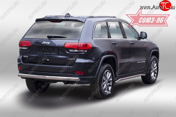 13 679 р. Защита заднего бампера Souz-96 рестайлинг (овал 75х42) Jeep Grand Cherokee WK2 дорестайлинг (2010-2013)  с доставкой в г. Набережные‑Челны