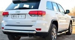 15 999 р. Одинарная защита заднего бампера из трубы диаметром 76 мм SLITKOFF  Jeep Grand Cherokee  WK2 (2010-2013) дорестайлинг  с доставкой в г. Набережные‑Челны. Увеличить фотографию 4