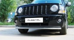 Одинарная защита переднего бампера диаметром 42 мм Russtal Jeep Liberty KK (2007-2013)