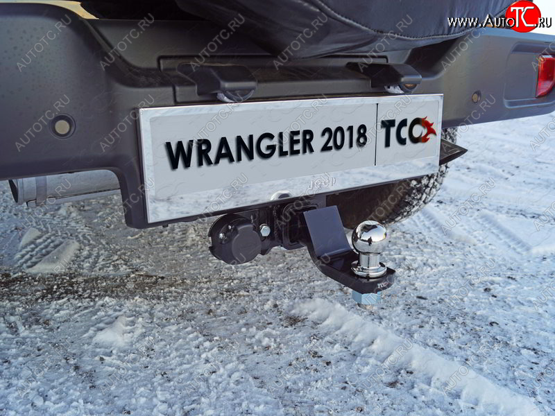 13 599 р. Фаркоп (тягово-сцепное устройство) TCC (2.0T) Jeep Wrangler JL (2018-2024) (Оцинкованный, шар E - оцинкованный)  с доставкой в г. Набережные‑Челны