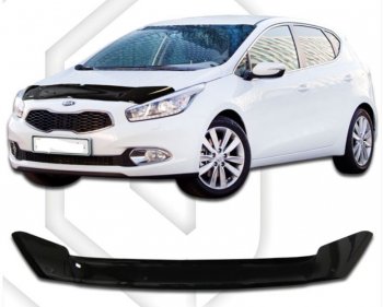 Дефлектор капота CA-Plastiс KIA (КИА) Ceed (Сид)  2 JD (2012-2015) 2 JD дорестайлинг, хэтчбэк