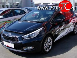 2 879 р. Дефлектор капота NovLine KIA Ceed 1 ED рестайлинг, хэтчбэк 5 дв. (2010-2012)  с доставкой в г. Набережные‑Челны