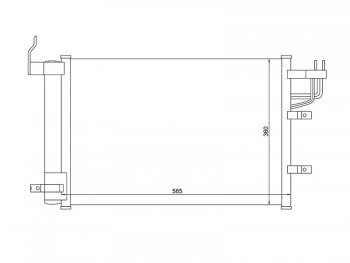 Радиатор кондиционера SAT KIA Cerato 1 LD седан дорестайлинг (2003-2007)