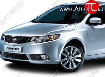 4 649 р. Левое крыло SAT (Тайвань) KIA Forte седан (2008-2013) (Неокрашенное)  с доставкой в г. Набережные‑Челны