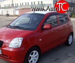 999 р. Комплект дефлекторов окон (ветровиков) 4 шт. (5 дв.) Russtal KIA Picanto 1 SA хэтчбэк 5 дв. дорестайлинг (2003-2007)  с доставкой в г. Набережные‑Челны