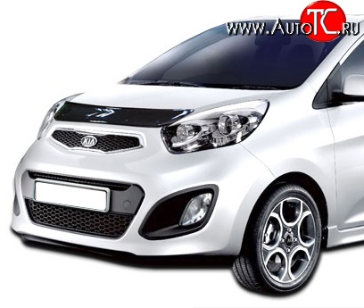 529 р. Дефлектор капота NovLine KIA Picanto 2 TA хэтчбэк 3 дв. дорестайлинг (2011-2015)  с доставкой в г. Набережные‑Челны