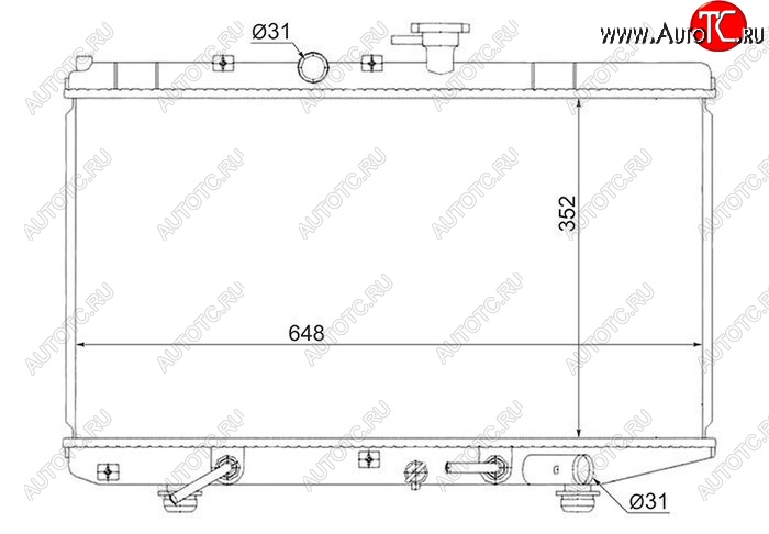 7 399 р. Радиатор двигателя SAT (пластинчатый, 1.3/1.5, АКПП) KIA Rio 1 DC дорестайлинг седан (2000-2002)  с доставкой в г. Набережные‑Челны