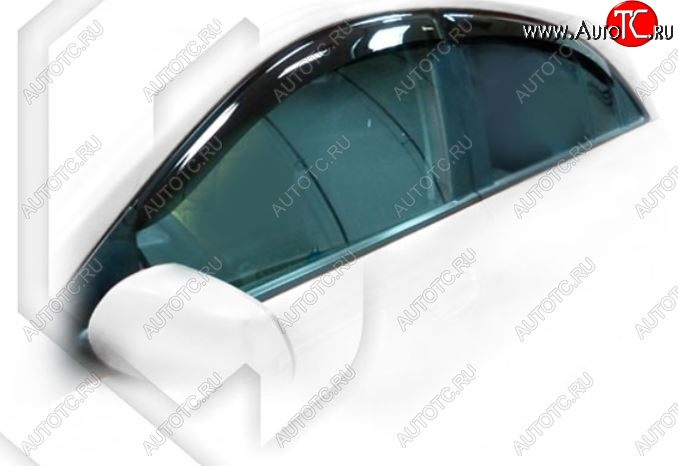 2 059 р. Дефлектора окон CA-Plastic  KIA Rio  2 JB (2005-2011) дорестайлинг, хэтчбэк 5 дв., рестайлинг седан (Classic полупрозрачный, Без хром.молдинга)  с доставкой в г. Набережные‑Челны