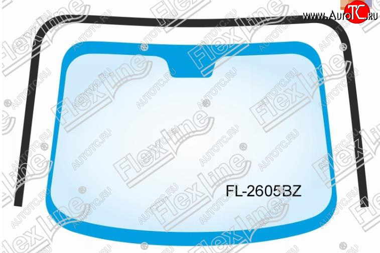 2 169 р. Молдинг лобового стекла FlexLine KIA Rio 2 JB дорестайлинг седан (2005-2009)  с доставкой в г. Набережные‑Челны