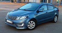 3 799 р. Накладки на передний бампер BS KIA Rio 3 QB дорестайлинг седан (2011-2015) (Неокрашенная)  с доставкой в г. Набережные‑Челны. Увеличить фотографию 2