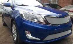 1 539 р. Нижняя сетка на бампер Russtal (хром) KIA Rio 3 QB дорестайлингхэтчбек5дв. (2011-2015)  с доставкой в г. Набережные‑Челны. Увеличить фотографию 3