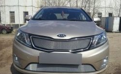 1 539 р. Нижняя сетка на бампер Russtal (хром) KIA Rio 3 QB дорестайлингхэтчбек5дв. (2011-2015)  с доставкой в г. Набережные‑Челны. Увеличить фотографию 4