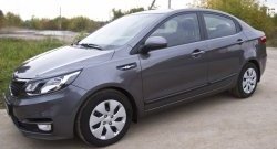 3 269 р. Молдинги RA (вариант 2, комплект 4 шт)  KIA Rio  3 QB (2015-2017) рестайлинг седан (Поверхность глянец (под окраску), Неокрашенные)  с доставкой в г. Набережные‑Челны. Увеличить фотографию 5