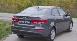 1 169 р. Защитная накладка на задний бампер RA  KIA Rio  3 QB (2015-2017) рестайлинг седан  с доставкой в г. Набережные‑Челны. Увеличить фотографию 3