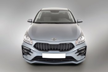 17 999 р. Передний бампер Kudos Original  KIA Rio  4 FB (2016-2020) дорестайлинг седан (Под прямоугольные ДХО с ПТФ, Неокрашенный)  с доставкой в г. Набережные‑Челны. Увеличить фотографию 2