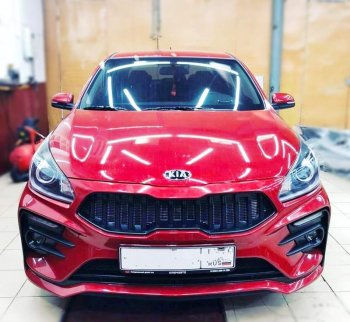 17 999 р. Передний бампер Kudos Original  KIA Rio  4 FB (2016-2020) дорестайлинг седан (Под прямоугольные ДХО с ПТФ, Неокрашенный)  с доставкой в г. Набережные‑Челны. Увеличить фотографию 6