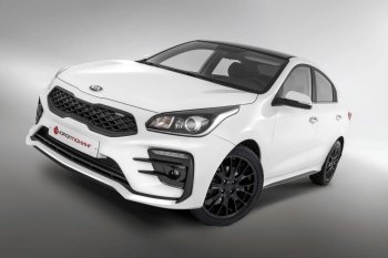 17 999 р. Передний бампер Kudos Romb KIA Rio 4 FB дорестайлинг седан (2016-2020) (Под прямоугольные ДХО с ПТФ, Неокрашенный)  с доставкой в г. Набережные‑Челны. Увеличить фотографию 4