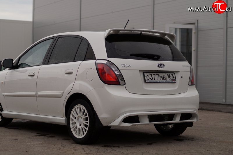 5 899 р. Накладка заднего бампера Vita Dm  KIA Rio ( 2 JB,  4 FB) (2005-2025) дорестайлинг, хэтчбэк 5 дв., рестайлинг, хэтчбэк 5 дв., рестайлинг седан (Неокрашенная)  с доставкой в г. Набережные‑Челны