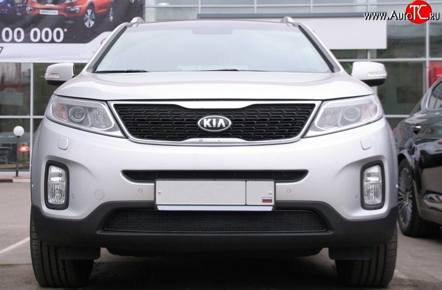 3 179 р. Сетка на бампер Novline KIA Sorento XM рестайлинг (2012-2015)  с доставкой в г. Набережные‑Челны