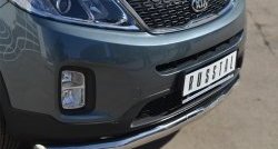 15 999 р. Одинарная защита переднего бампера диаметром 76 мм SLITKOFF KIA Sorento XM рестайлинг (2012-2015)  с доставкой в г. Набережные‑Челны. Увеличить фотографию 2