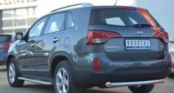 17 899 р. Одинарная защита заднего бампера из трубы диаметром 76 мм SLITKOFF  KIA Sorento  XM (2012-2015) рестайлинг  с доставкой в г. Набережные‑Челны. Увеличить фотографию 4