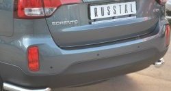 15 299 р. Защита заднего бампера (Ø63 мм уголки, нержавейка) SLITKOFF KIA Sorento XM рестайлинг (2012-2015)  с доставкой в г. Набережные‑Челны. Увеличить фотографию 2