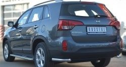 15 299 р. Защита заднего бампера (Ø63 мм уголки, нержавейка) SLITKOFF KIA Sorento XM рестайлинг (2012-2015)  с доставкой в г. Набережные‑Челны. Увеличить фотографию 4