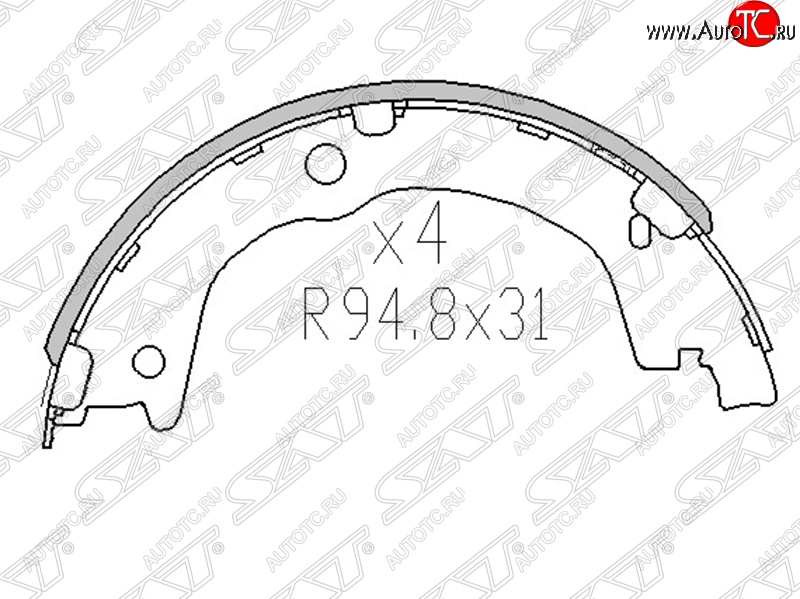 1 379 р. Колодки тормозные SAT (задние)  KIA Sorento  BL (2002-2010) дорестайлинг, рестайлинг  с доставкой в г. Набережные‑Челны