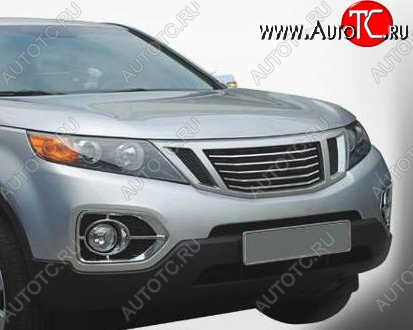 13 299 р. Решётка радиатора CT v2 KIA Sorento XM дорестайлинг (2009-2012) (Неокрашенная)  с доставкой в г. Набережные‑Челны