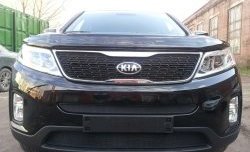 Сетка верхнего воздухозаборника переднего бампера Russtal KIA Sorento XM рестайлинг (2012-2015)