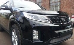 1 539 р. Нижняя сетка на бампер Russtal (хром) KIA Sorento XM рестайлинг (2012-2015)  с доставкой в г. Набережные‑Челны. Увеличить фотографию 2