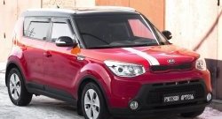 4 999 р. Накладки на колёсные арки RA (комплект 4 шт). KIA Soul PS дорестайлинг (2014-2016) (Поверхность шагрень)  с доставкой в г. Набережные‑Челны. Увеличить фотографию 2