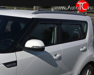 999 р. Комплект дефлекторов окон (ветровиков) 4 шт. Russtal KIA Soul PS дорестайлинг (2014-2016)  с доставкой в г. Набережные‑Челны