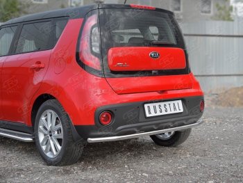 15 999 р. Одинарная защита заднего бампера диаметром 42 SLITKOFF  KIA Soul  PS (2014-2016) дорестайлинг  с доставкой в г. Набережные‑Челны. Увеличить фотографию 3