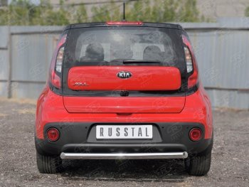 16 399 р. Одинарная защита заднего бампера из трубы диаметром 63 мм SLITKOFF KIA Soul PS дорестайлинг (2014-2016)  с доставкой в г. Набережные‑Челны. Увеличить фотографию 3