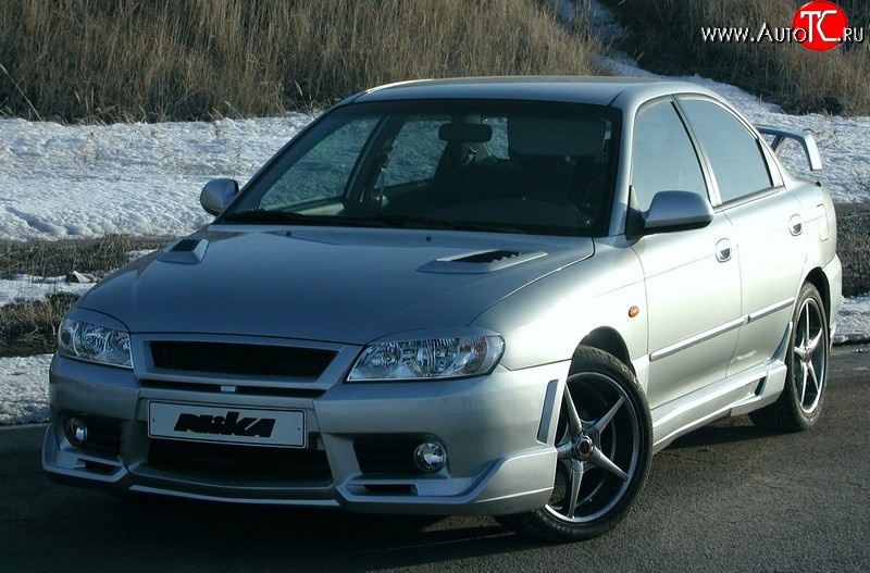 4 599 р. Пороги накладки Nika Klassik KIA Spectra (2000-2009) (Неокрашенные)  с доставкой в г. Набережные‑Челны